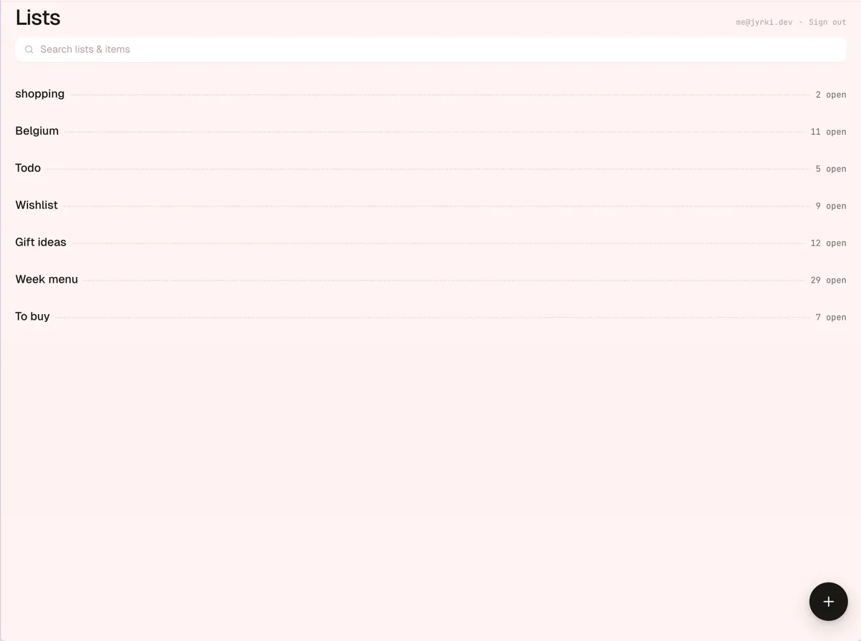 Lists
